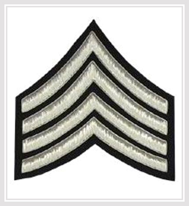 Stripe Chevrons Badge Silver Bullion