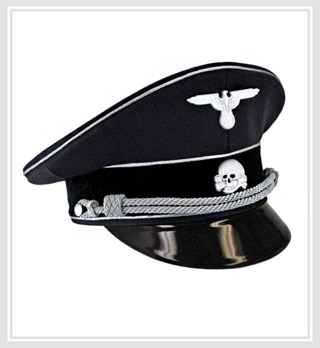 WWII German Allgemeine SS General officer black Gabardine Visor cap