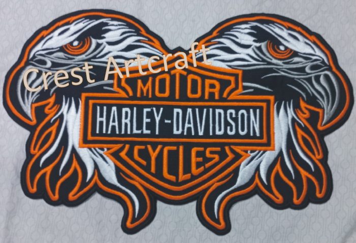 HARLEY ROCKERS WILLIE G. Eagle Motorcycle Jacket/Vest BACK PATCH large 3 pcs Set