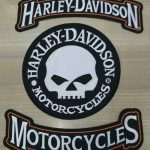 HARLEY ROCKERS WILLIE G. SKULL Motorcycle Jacket Vest BACK PATCH large 3pcs Set
